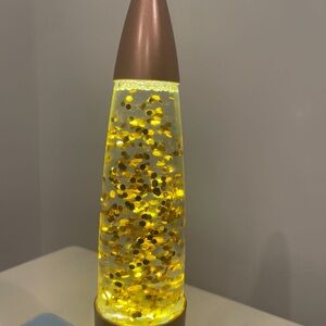 Gold Glitter Lava Lamp